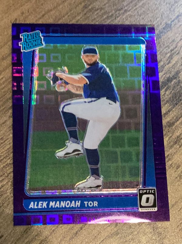 Alek Manoah Toronto Blue Jays MLB 2021 Donruss Optic - Pandora Purple 179 SN99
