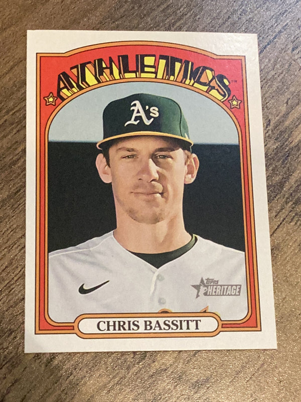 Chris Bassitt Oakland Athletics MLB 2021 Topps Heritage 214 