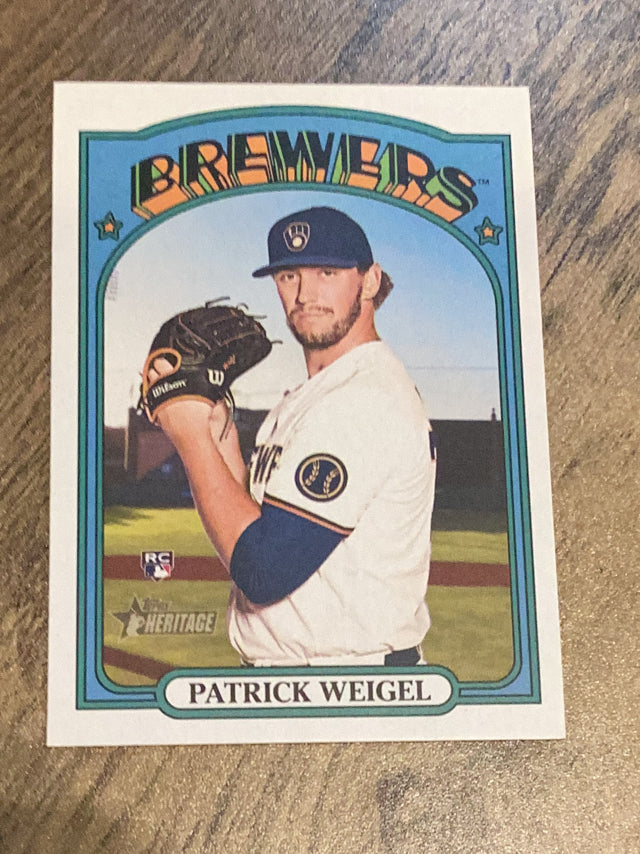 Patrick Weigel Milwaukee Brewers MLB 2021 Topps Heritage 674 RC