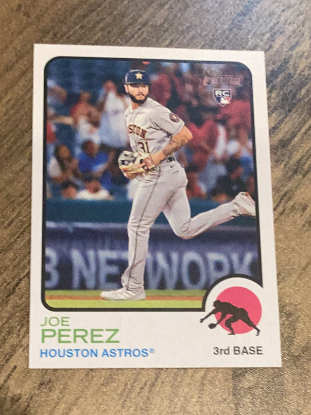 Joe Perez Houston Astros MLB 2022 Topps Heritage 572 RC