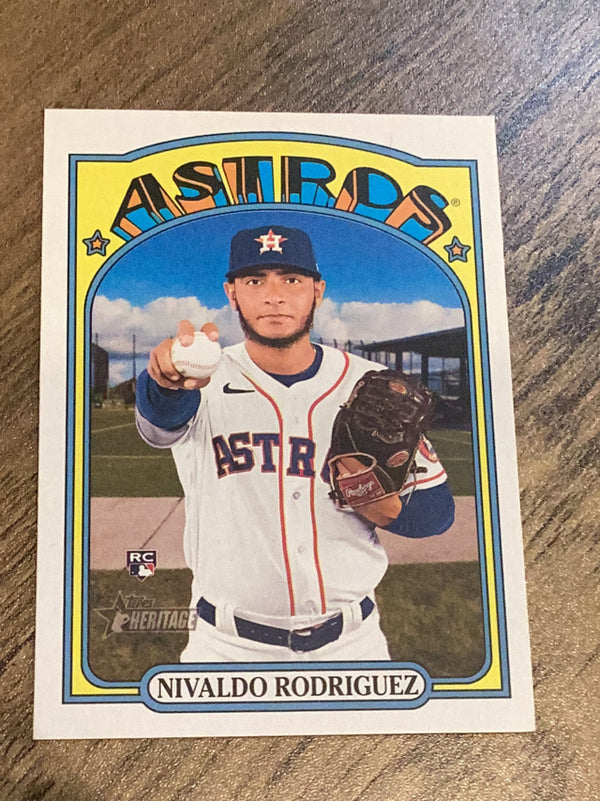 Nivaldo Rodriguez Houston Astros MLB 2021 Topps Heritage 675 RC