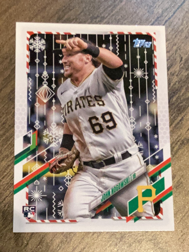 John Nogowski Pittsburgh Pirates MLB 2021 Topps Holiday HW103 RC