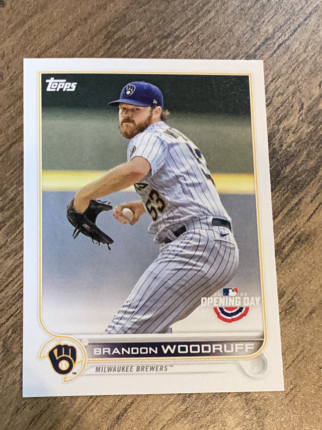 Brandon Woodruff Milwaukee Brewers MLB 2022 Topps Opening Day 78 