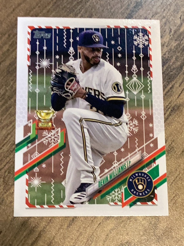 Devin Williams Milwaukee Brewers MLB 2021 Topps Holiday HW177 ASR