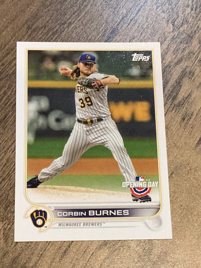 Corbin Burnes Milwaukee Brewers MLB 2022 Topps Opening Day 212 