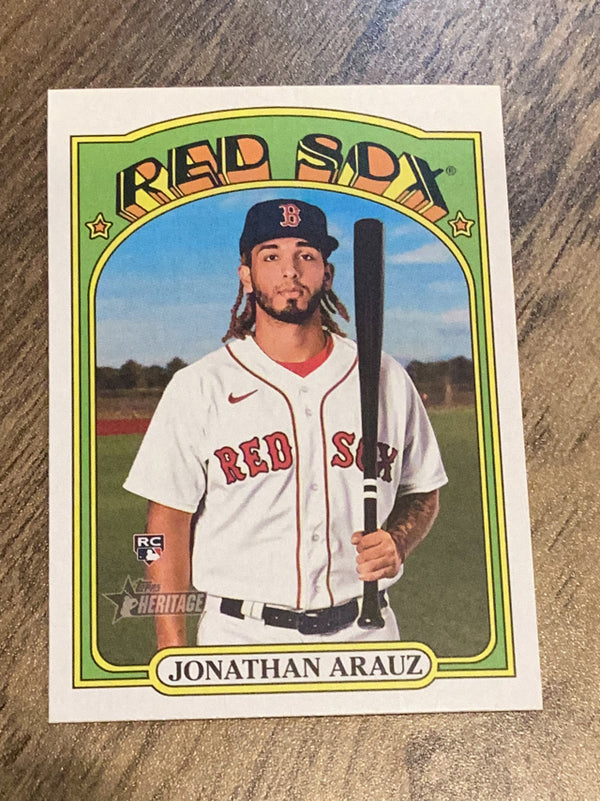 Jonathan Arauz Boston Red Sox MLB 2021 Topps Heritage 517 RC