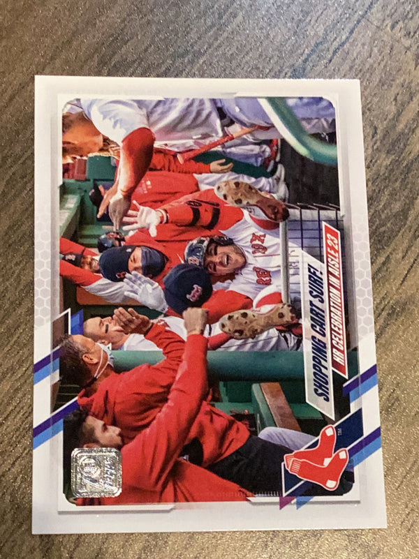 Shopping Cart Surf! (Michael Chavis) Boston Red Sox MLB 2021 Topps 436 CL, Checklist: 595-627