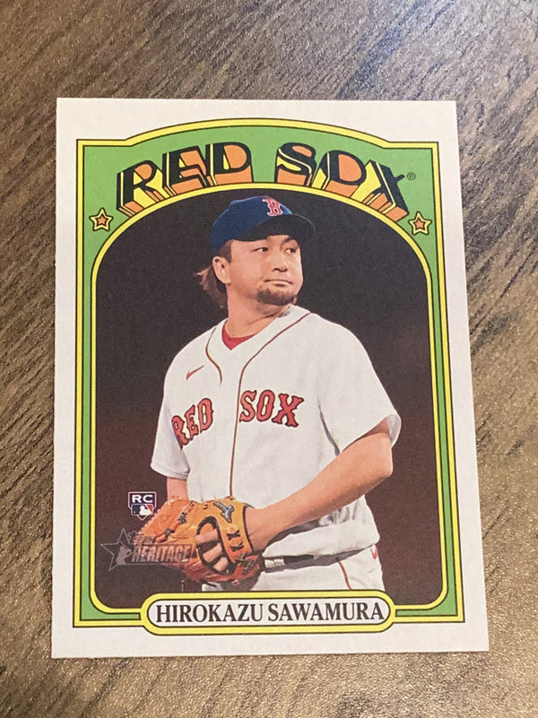 Hirokazu Sawamura Boston Red Sox MLB 2021 Topps Heritage 615 RC