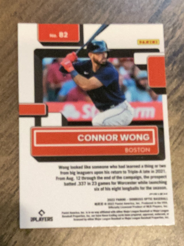 Connor Wong Boston Red Sox MLB 2022 Donruss Optic: Green Dragon Prizm 82 SN99 Donruss