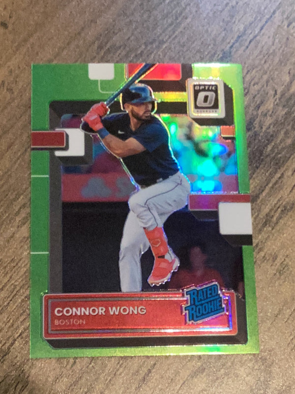 Connor Wong Boston Red Sox MLB 2022 Donruss Optic: Green Dragon Prizm 82 SN99