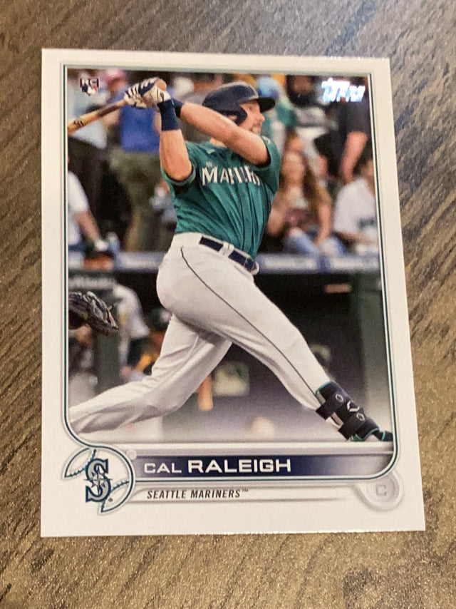 Cal Raleigh Seattle Mariners MLB 2022 Topps 277 RC\nBASE: Swinging