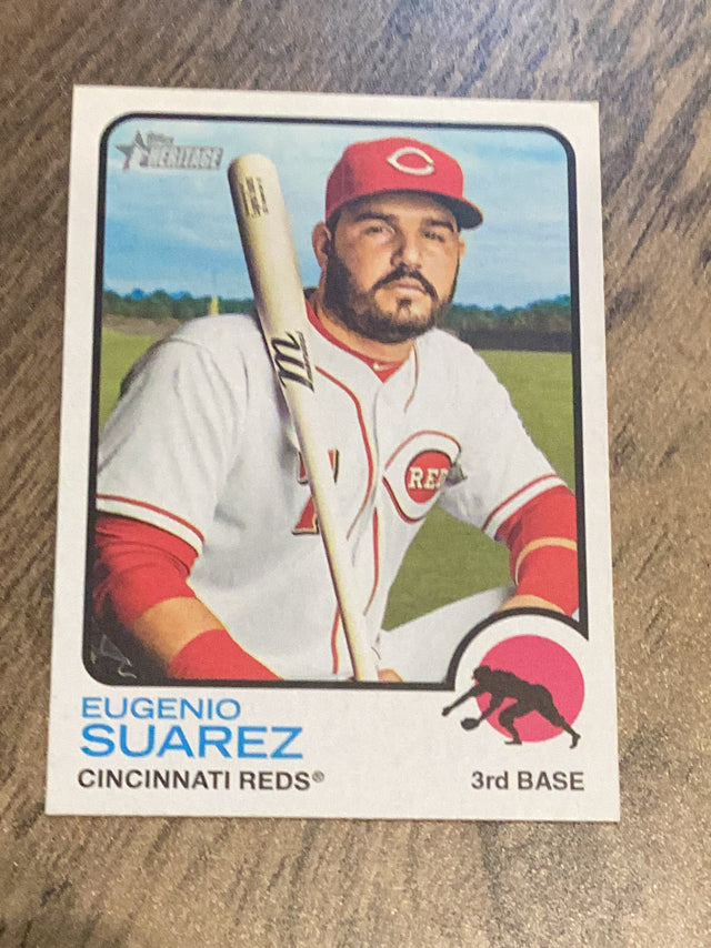 Eugenio Suarez Cincinnati Reds MLB 2022 Topps Heritage 27 