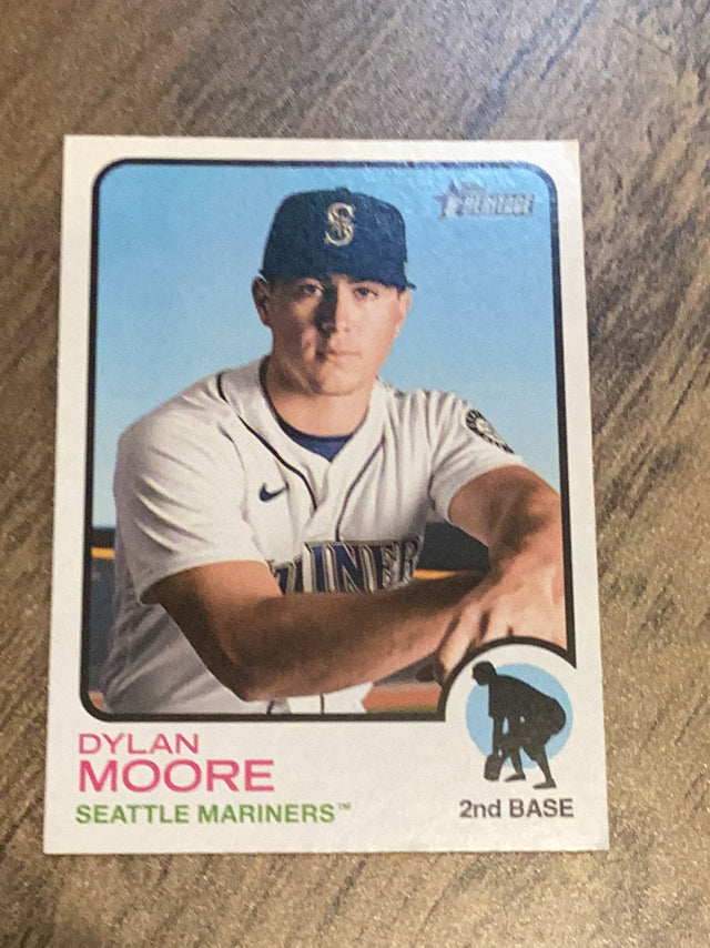 Dylan Moore Seattle Mariners MLB 2022 Topps Heritage 251 