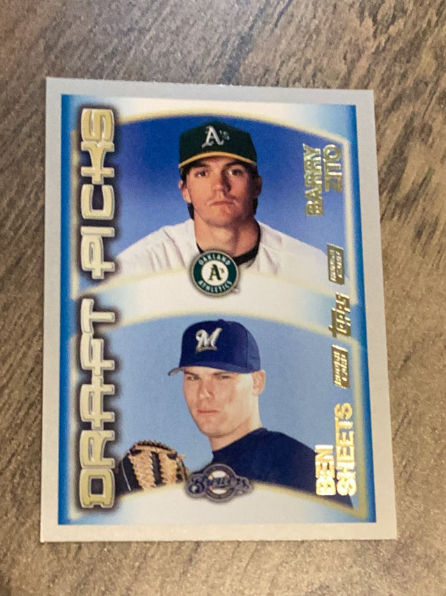 Barry Zito / Ben Sheets  MLB 2000 Topps 451 DPK, RC