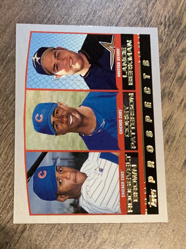 Roosevelt Brown / Corey Patterson / Lance Berkman  MLB 2000 Topps 207 PROS