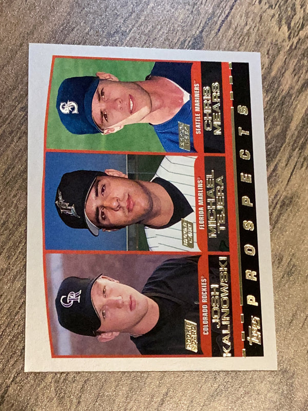 Josh Kalinowski / Michael Tejera / Chris Mears  MLB 2000 Topps 206 PROS, RC