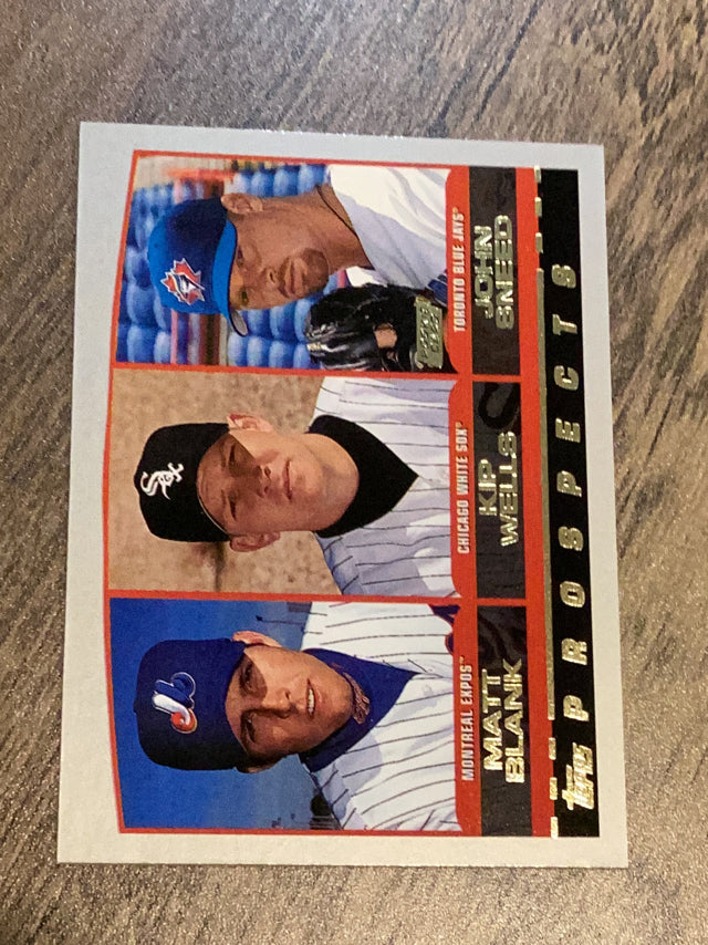 Matt Blank / Kip Wells / John Sneed  MLB 2000 Topps 205 PROS, RC