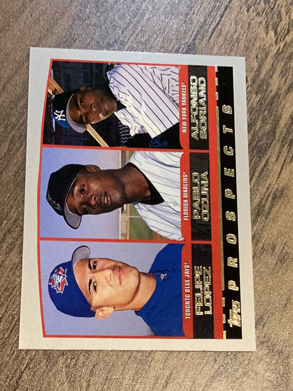 Felipe Lopez / Pablo Ozuna / Alfonso Soriano  MLB 2000 Topps 203 PROS