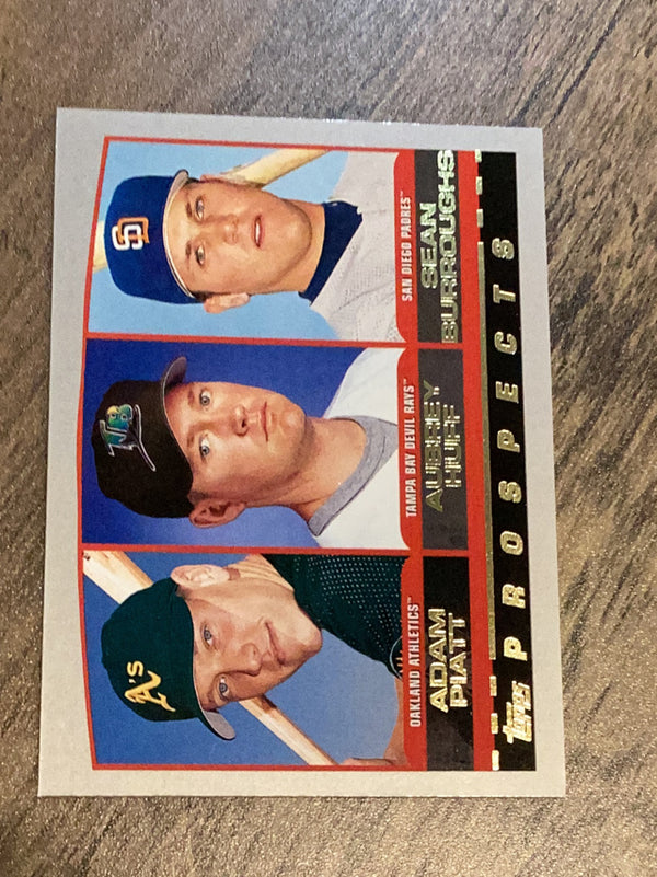 Adam Piatt / Aubrey Huff / Sean Burroughs  MLB 2000 Topps 441 PROS