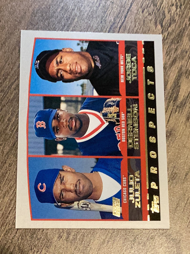 Julio Zuleta / Dernell Stenson / Jorge Toca  MLB 2000 Topps 444 PROS, RC