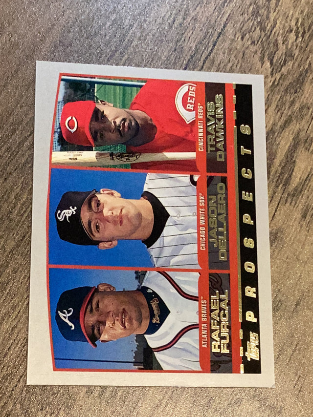 Rafael Furcal / Jason Dellaero / Travis Dawkins  MLB 2000 Topps 442 PROS