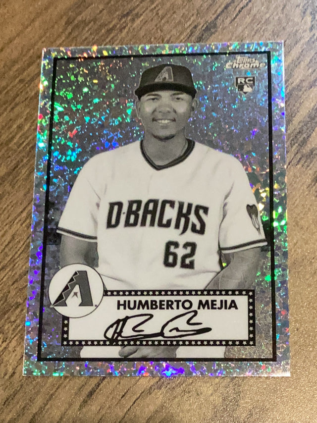 Humberto Mejia Arizona Diamondbacks MLB 2021 Topps Chrome Platinum Anniversary - Black & White Mini-Diamonds Refractor 136 