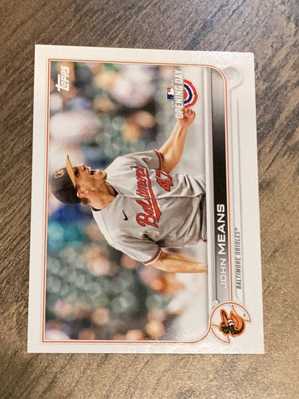 John Means Baltimore Orioles MLB 2022 Topps Opening Day 112 