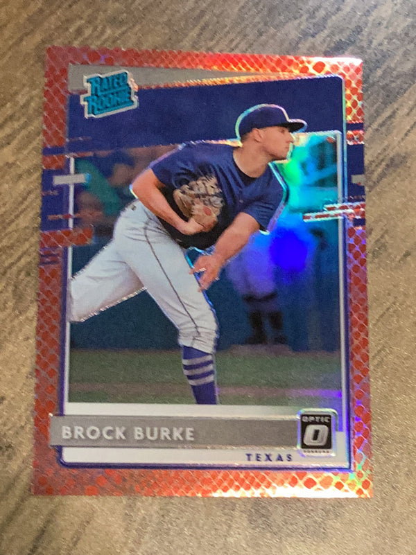Brock Burke Texas Rangers MLB 2020 Donruss Optic - Dragon Red 40 RR, SN88