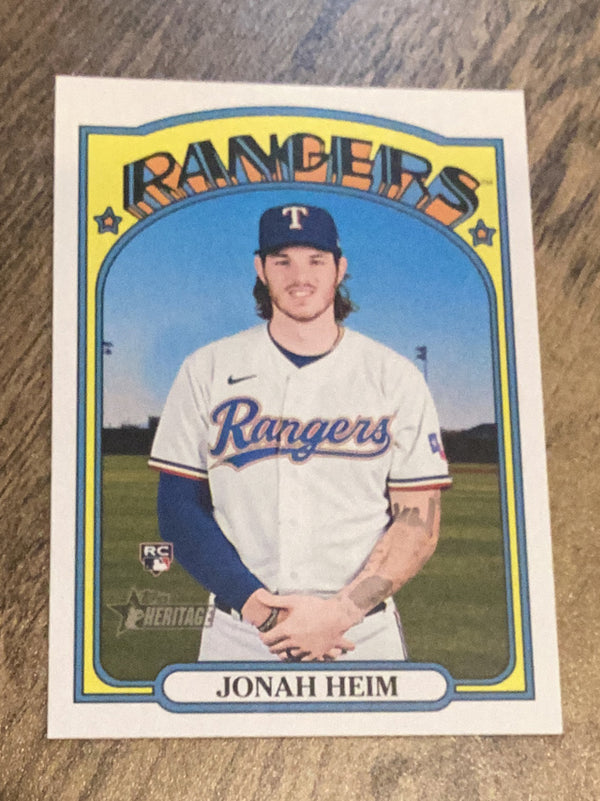 Jonah Heim Texas Rangers MLB 2021 Topps Heritage 620 RC