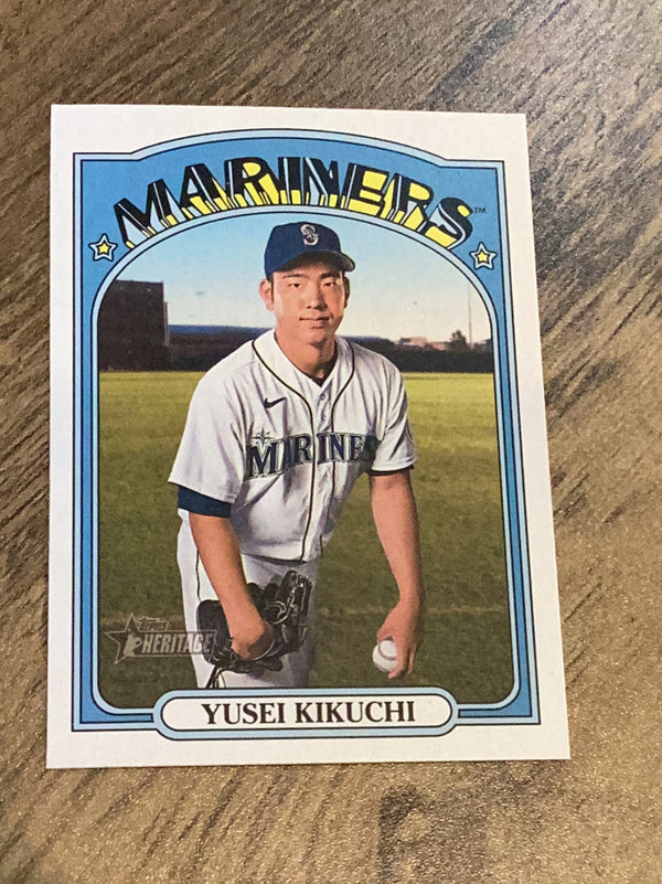 Yusei Kikuchi Seattle Mariners MLB 2021 Topps Heritage 557 