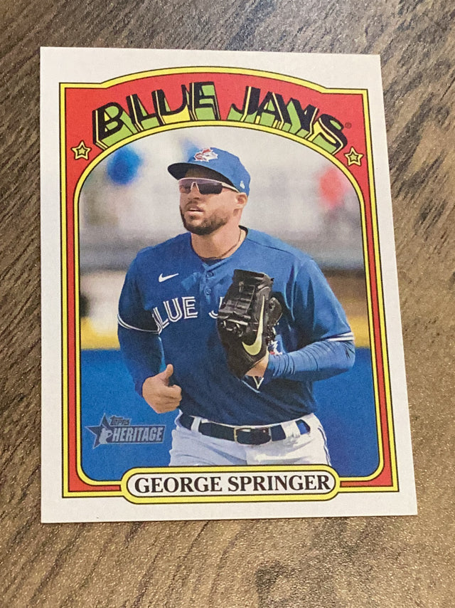 George Springer Toronto Blue Jays MLB 2021 Topps Heritage 716 SP