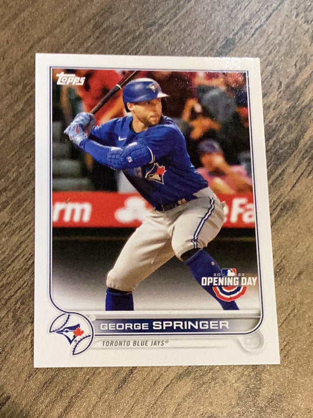 George Springer Toronto Blue Jays MLB 2022 Topps Opening Day 172 