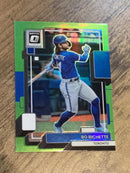 Bo Bichette Toronto Blue Jays MLB 2022 Donruss Optic: Lime Green Prizm 154 