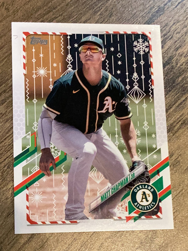 Matt Chapman Oakland Athletics MLB 2021 Topps Holiday HW113 