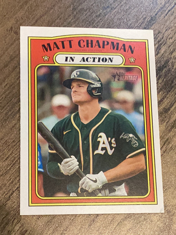 Matt Chapman Oakland Athletics MLB 2021 Topps Heritage 124 IA