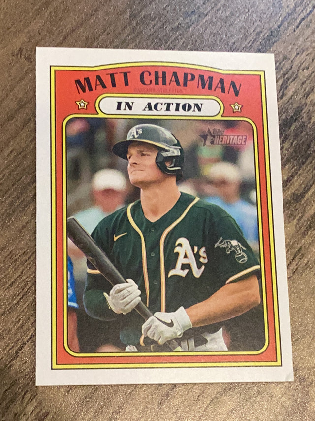 Matt Chapman Oakland Athletics MLB 2021 Topps Heritage 124 IA