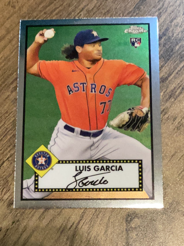 Luis Garcia Houston Astros MLB 2021 Topps Chrome Platinum Anniversary 55 