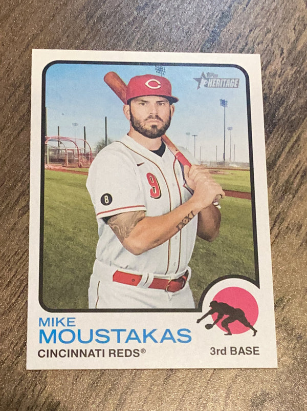 Mike Moustakas Cincinnati Reds MLB 2022 Topps Heritage 4 