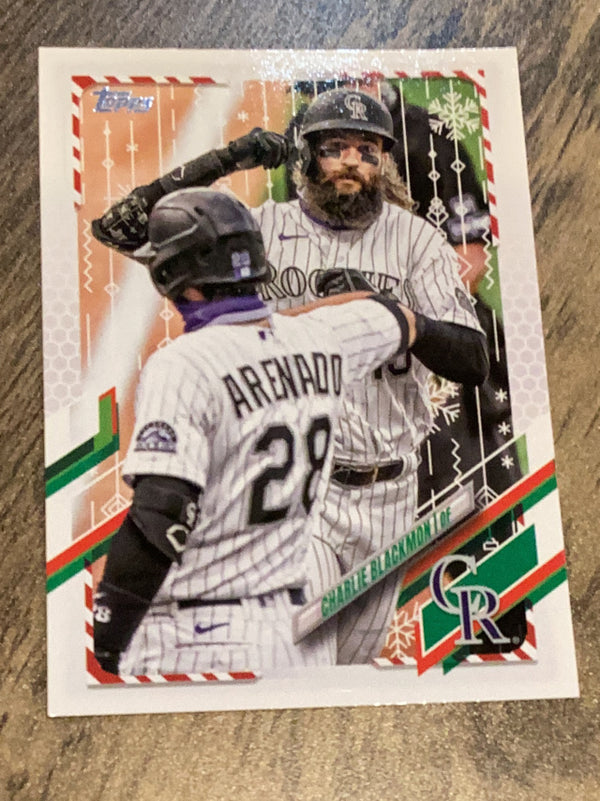 Charlie Blackmon Colorado Rockies MLB 2021 Topps Holiday HW63 