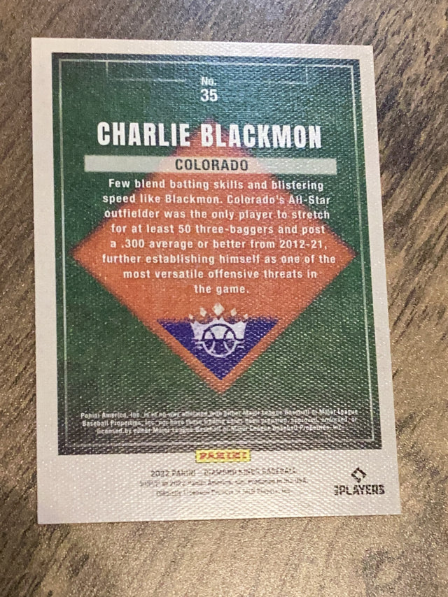 Charlie Blackmon Colorado Rockies MLB 2022 Panini Diamond Kings 35 Panini