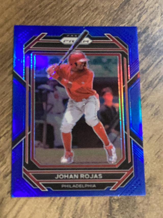 Johan Rojas Philadelphia Phillies MLB 2023 Panini Prizm: Blue Prizm 43 SN149