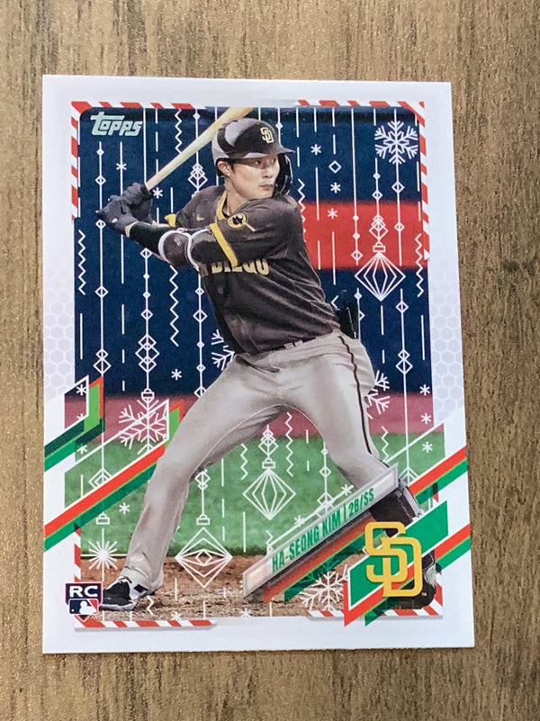 Ha-Seong Kim San Diego Padres MLB 2021 Topps Holiday HW55 RC