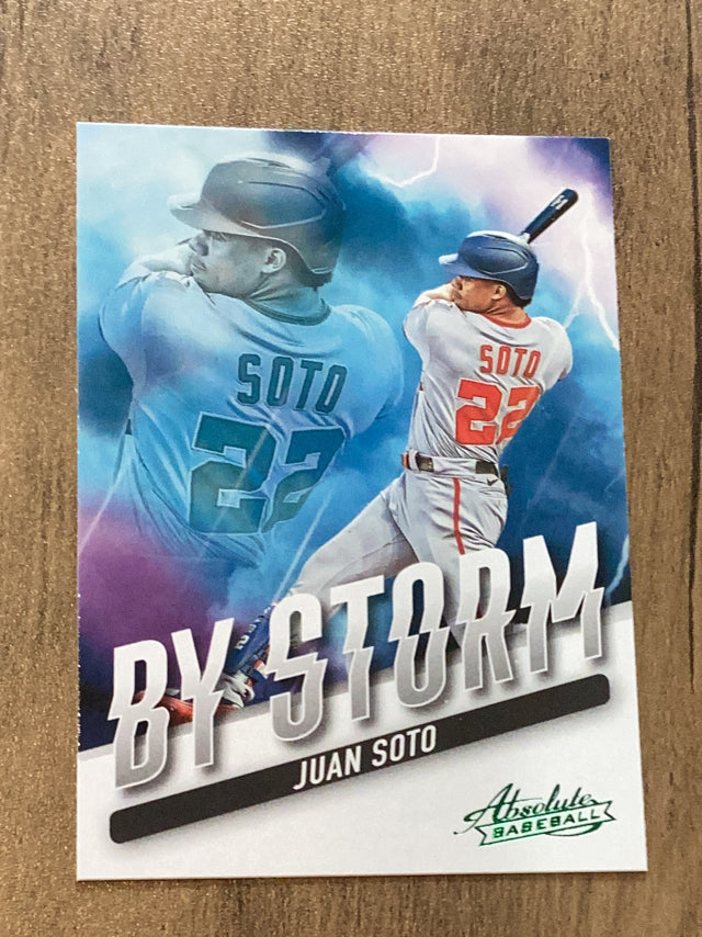 Juan Soto Washington Nationals MLB 2022 Panini Absolute: By Storm Retail Green BYS-2 