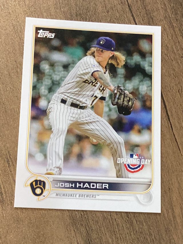 Josh Hader Milwaukee Brewers MLB 2022 Topps Opening Day 29 