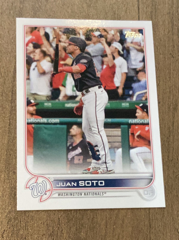 Juan Soto Washington Nationals MLB 2022 Topps 150 BASE: Bat flip