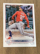 100 Career Home Runs (Juan Soto) Washington Nationals MLB 2022 Topps Update US68 SH, CL,