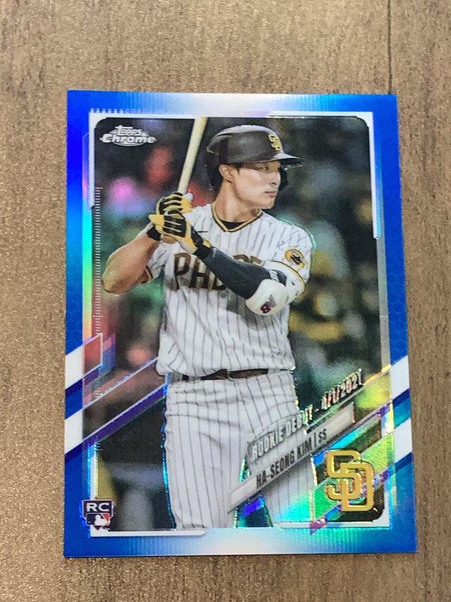 Ha-Seong Kim San Diego Padres MLB 2021 Topps Chrome Update - Blue Refractor USC12 SN199