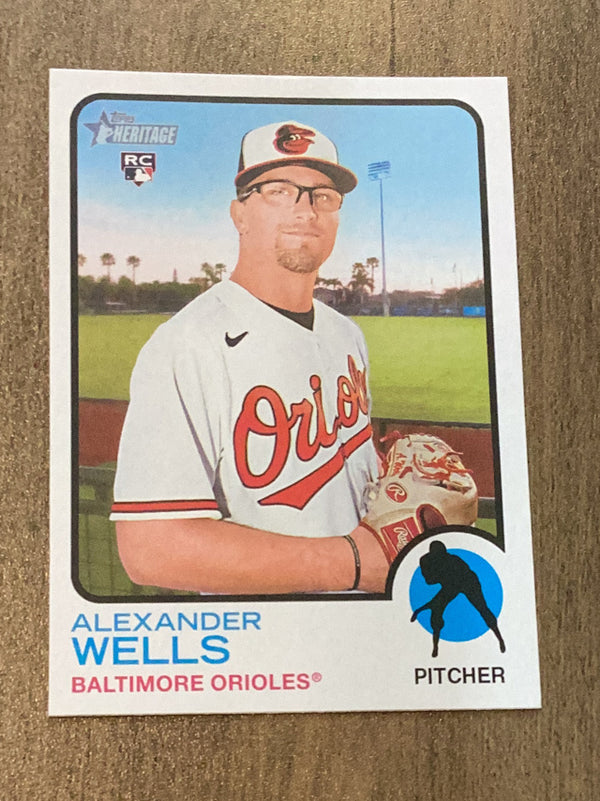 Alexander Wells Baltimore Orioles MLB 2022 Topps Heritage 662 RC