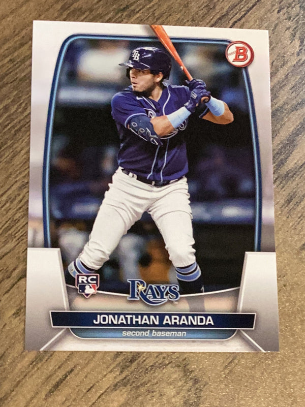 Jonathan Aranda Tampa Bay Rays MLB 2023 Bowman 28 RC