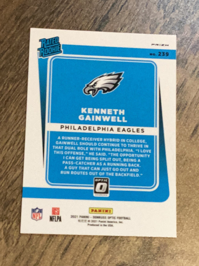 Kenneth Gainwell Philadelphia Eagles NFL 2021 Donruss Optic: Holo 239 Donruss